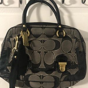 💛COACH POPPY💛 Signature Sateen Pushlock Satchel
